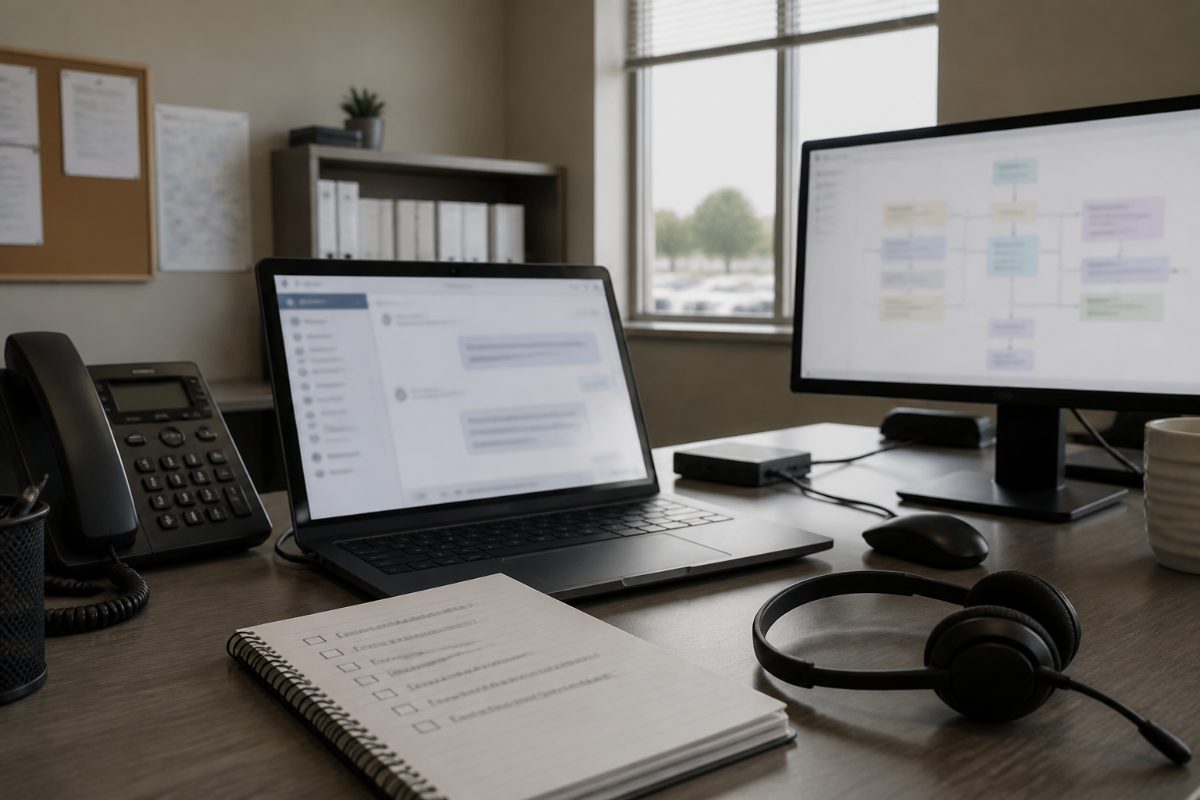 A support team workspace set up to test chatbot conversations and escalation workflows.