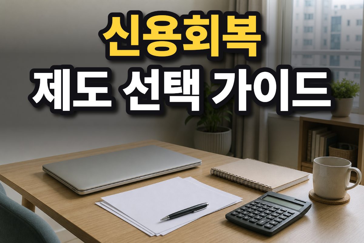 한국 아파트의 책상 위에 계산기와 서류, 가계부가 놓여 있습니다.
